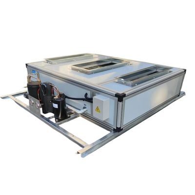 1-5HP সুপার পাতলা সিলিং ঝুলন্ত জল শীতল DX এয়ার হ্যান্ডলিং ইউনিট বায়ু বিশুদ্ধকরণ শিল্পের জন্য HVAC
