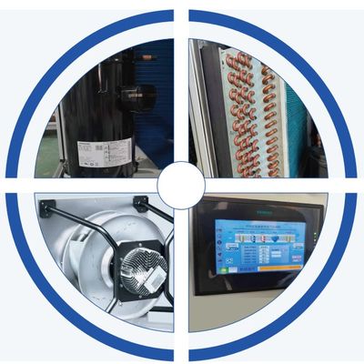 1-5HP সুপার পাতলা সিলিং ঝুলন্ত জল শীতল DX এয়ার হ্যান্ডলিং ইউনিট বায়ু বিশুদ্ধকরণ শিল্পের জন্য HVAC