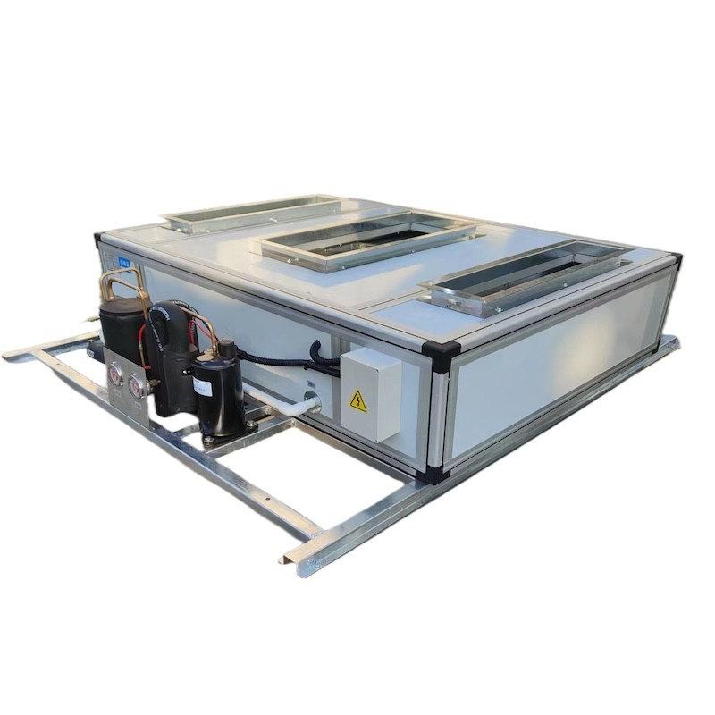 1-5HP সুপার পাতলা সিলিং ঝুলন্ত জল শীতল DX এয়ার হ্যান্ডলিং ইউনিট বায়ু বিশুদ্ধকরণ শিল্পের জন্য HVAC